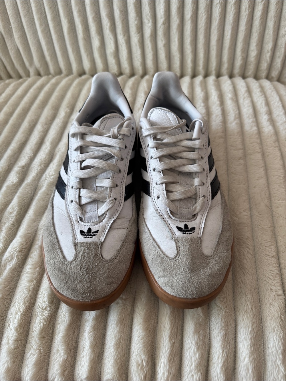 adidas Samba Low-Top Sneakers in White, Black and Gum